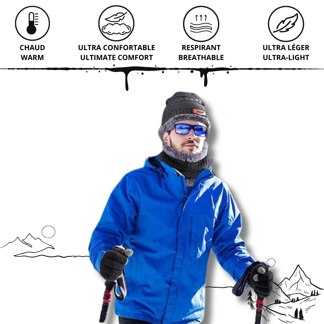 | 🔑 | 🎁GRATUIT🎁 | LightCap® | Bonnet polaire, respirant et ultra confortable (+ foulard à col polaire)